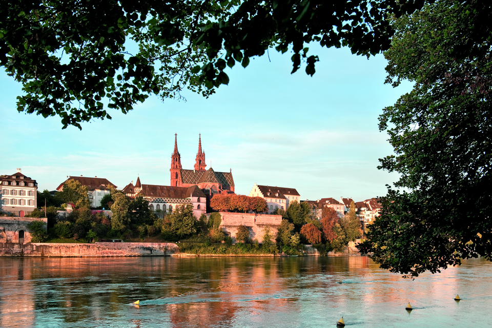 A view of Basel from te Rhein